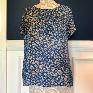 Blue Floral Blouse